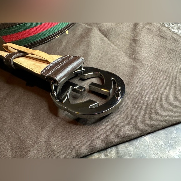 Gucci web belt with buckle, size 90/36 - Picture 9 of 17